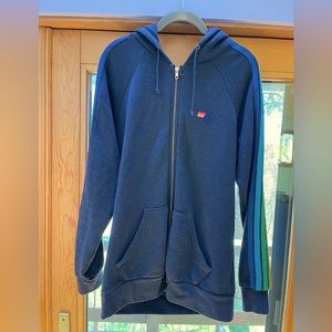 Aviator Nation Navy Classic Four Stripe Zip Hoodie Size Large Never Worn